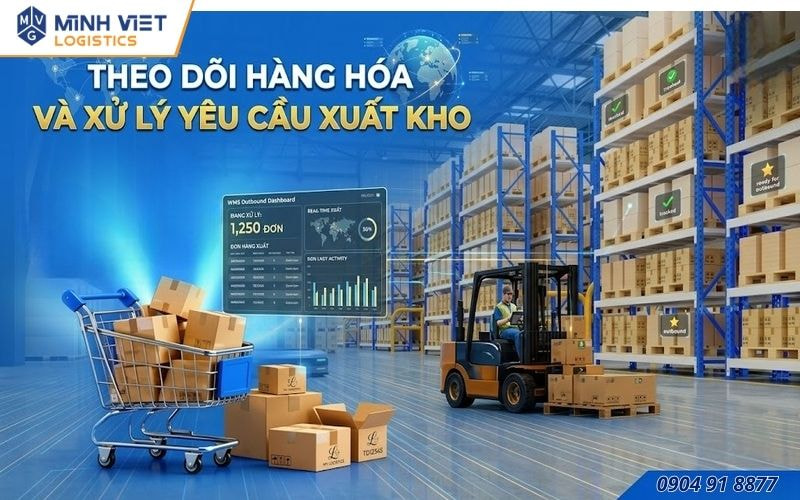 Theo dõi hàng hóa và xử lý yêu cầu xuất kho